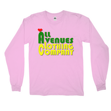 Load image into Gallery viewer, All Avenues Clothing Company Green and Gold Love, Long Sleeve Shirts