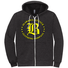 Load image into Gallery viewer, Alabama Avenue Clothing Company  Hoodie  Zip Up (Yellow B)