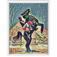 Load image into Gallery viewer, Desert Horseman Custom Art Framed Canvas Wraps